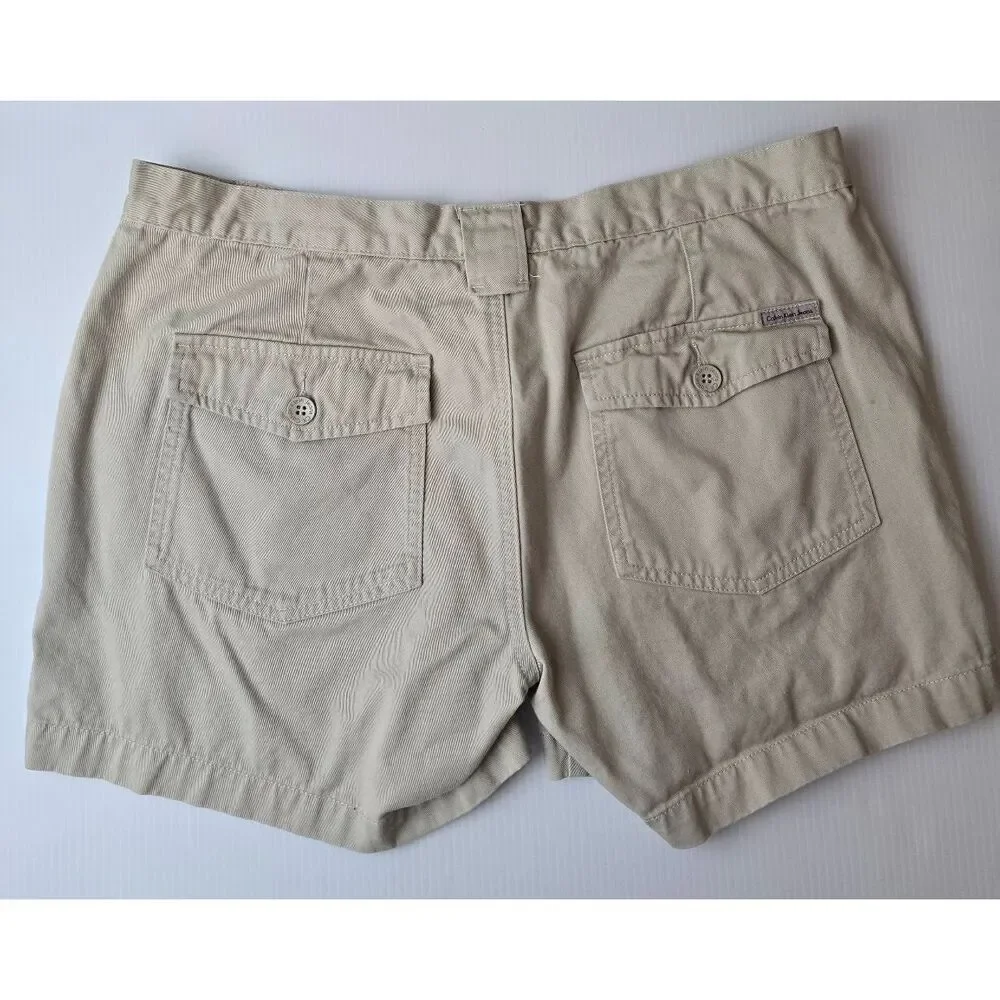 Calvin Klein Jean Shorts Sz 12 Tan